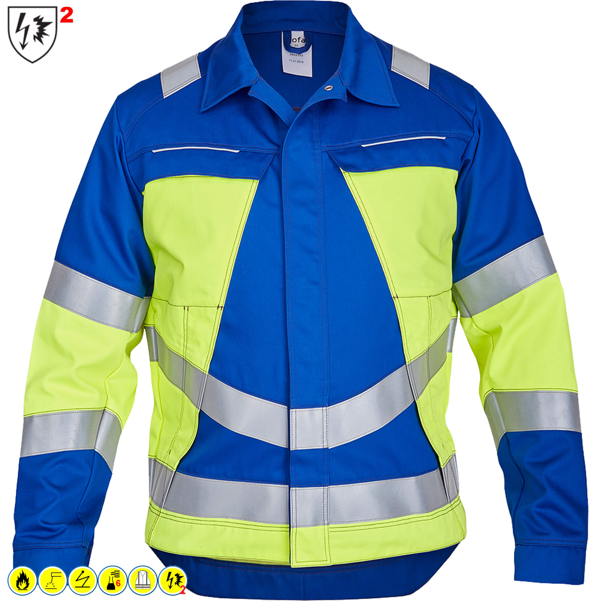 Rofa VIS-LINE Klasse 2, MultiNorm Warnschutzkleidung 6-fach zertifiziert, Arbeitskleidung mit Firmenlogo